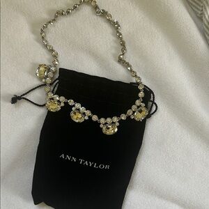 Ann Taylor Crystal Statement Necklace -